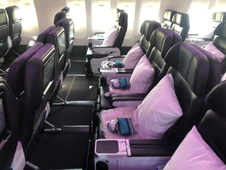 Air New Zealand premium economy row
